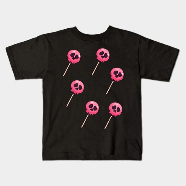 Skull Lollipops Kids T-Shirt by DreamPassion